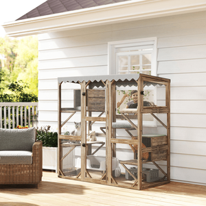 Pet <b>Cage</b> Indoor <b>Cat</b> Enclosure with Comfort and Style - Product Image 3