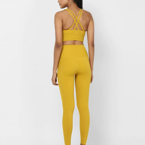 Ensembles de yoga pour femmes sur mesure, taille élastique, haute qualité, service OEM, prix raisonnable - Product Image 2