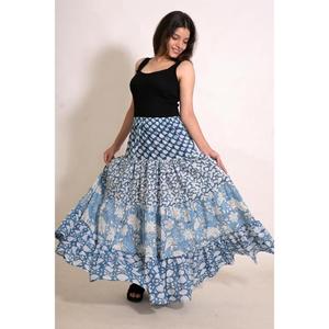 Bohemian Handmade Cotton <b>Patchwork</b> Printed Maxi <b>Skirt</b> Women's Long <b>Skirt</b> Festival Fashion - Product Image 1