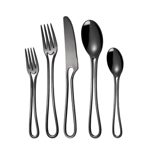 El mejor grado Compra a granel Directo de fábrica Cubiertos de acero inoxidable personalizados Juego de Cubiertos de alta calidad para regalo de boda Buffet Lunch Party - Product Image 1