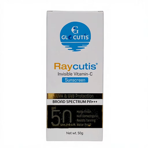 Glocutis Raycutis Crème solaire à la vitamine C SPF50 PA+++ Large spectre UVA UVB Fini mat Résistant à l'eau 50g - Product Image 1