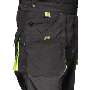 Salopette de sécurité fluorescente avec bandes réfléchissantes pour hommes – Vêtement de travail haute visibilité durable pour la construction - Product Image 5