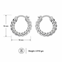 Boucles d'oreilles créoles élégantes style bohème indien pour femmes, en argent sterling 925 plaqué, légères, bijoux de mode, cadeaux d'anniversaire, pour rendez-vous galants