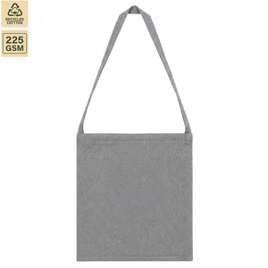 Bolsa de Compras Promocional de Algodón Reciclado de 225 GSM, 36.5x40.5 cm, Plana, con Logotipo Personalizado, Venta al Por Mayor, Marca Privada, Modelo ANKJ073-R - Product Image 1