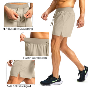 Shorts de sport pour homme en coton de qualité supérieure, solides, écologiques, respirants, à séchage rapide, légers, pour l'entraînement et la pratique - Product Image 6