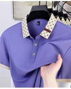 Camiseta de Lujo para Hombre 2026, Manga Corta, Estampado Animal, Estilo Casual de Negocios, Transpirable, Cómoda, con Logotipo Bordado, 100% Algodón - Product Image 2