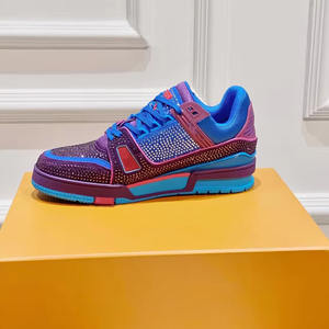 Zapatillas Deportivas Retro de Moda para Hombre y Mujer, Cómodas, Transpirables, Antideslizantes, de Cuero Genuino y Malla, Estilo Skateboard - Product Image 1