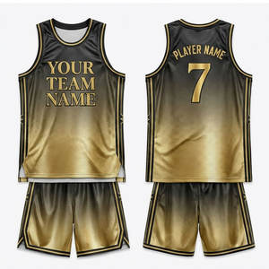 Uniformes de Baloncesto Personalizados para Adultos, Transpirables, de Malla, Estampados, Tallas Grandes, de Secado Rápido, Anti-UV - Product Image 4
