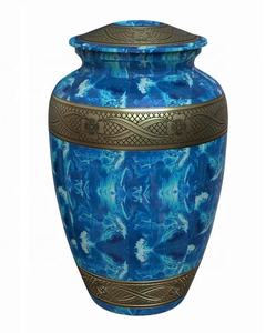 Urna de cremación clásica de nuevo diseño, suministros funerarios, urna de cremación de aluminio para cenizas humanas, urna conmemorativa colorida - Product Image 1