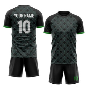 Custom Sublimated Soccer Jersey Men's Blue White <b>Shorts</b> Set Breathable 100% <b>Polyester</b> Player Name Number 10 All Seasons - Product Image 3