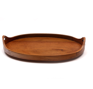 Acacia Wood Serving Tray For <b>Breakfast</b> And Lunch Use Best Quality Eco-Friendly Wooden Serving Tray - Product Image 5