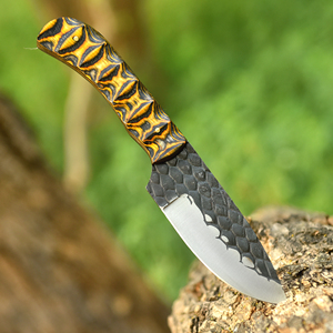 Nordic Forge EDC มีดล่าสัตว์ทำด้วยมือด้ามไม้12c27ไม้ pakka ปลอกหนัง ODM - Product Image 2