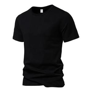 Camiseta de Cuello Redondo Azul Marino Lisa para Hombre, Manga Corta, Informal, Básica de Verano, Logotipo Personalizado, OEM, ODM, Ropa al por Mayor - Product Image 6