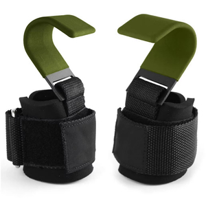 Crochets de levage premium réglables pour le soutien du poignet – Équipement durable pour la musculation, l'haltérophilie, les soulevés de terre et les tractions - Product Image 1