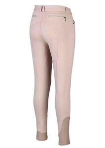 Pantalon d'équitation taille haute pour femme, longueur intégrale, design découpé, beige, Spandex/Polyester, extensible dans quatre directions, color block, séchage rapide, personnalisable - Product Image 5