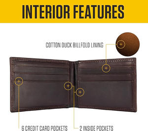 Carteras de Negocios de Cuero Genuino con Clip para Billetes, Billeteras Bifold de Alta Calidad con Múltiples Ranuras para Tarjetas, Personalizables al por Mayor con MOQ Bajo y Logotipo Personalizado - Product Image 2