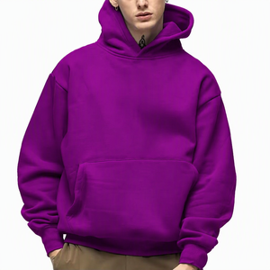 Sudadera con Capucha Verde para Hombre, Corte Holgado, Felpa, Estilo Casual Otoñal, Color Sólido, 100% Algodón Tejido, Ecológica - Product Image 2