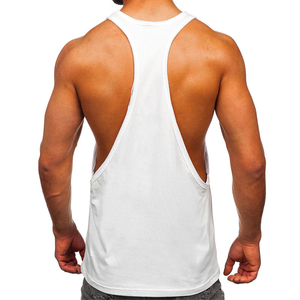 Wholesale OEM Customized Mens Athletic Stringer Tank <b>Top</b> Spandex/Cotton Quick Dry High Street Casual Style Knitted Plain Dyed - Product Image 2