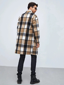 <b>Men</b> Business <b>Overcoat</b> <b>Long</b> Formal Winter <b>Wool</b> Real Fox Fur Quick-Dry Breathable OEM Factory Custom Logo Design Fashion Outerwear - Product Image 6