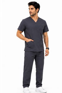 Ensemble de tenue médicale pour homme, respirant, en spandex, pour médecins, infirmiers, hôpitaux, confortable, extensible et résistant - Product Image 5