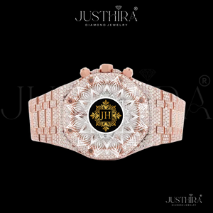 Venta Directa de Fábrica: Elegante Reloj de Cuarzo con Diamantes de Moissanita y Acero Inoxidable para Hombre, Diseño Delgado con Cristales Decorativos, Lujoso e Impermeable - Product Image 3