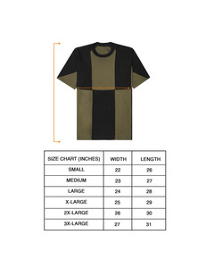 Men's Color Blocked <b>Patchwork</b> T-<b>Shirt</b> Short Sleeve O-Neck Casual Regular Fit Fabric Green Black Design OEM Wholesale T-<b>Shirt</b> - Product Image 2