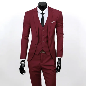 Traje de Lana Azul Marino Sólido a Medida para Hombre, Traje Formal de Negocios de Dos Piezas, Esmoquin de Lujo para Novio, Transpirable, Hecho a Medida, Venta al por Mayor - Product Image 2