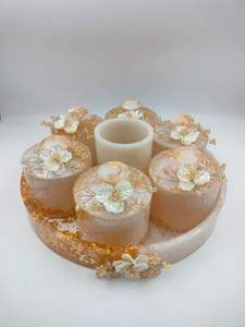 Conteneur décoratif en résine époxy avec couvercle pour le rangement de cuisine, l'emballage cadeau et la décoration moderne de table à la maison - Product Image 5