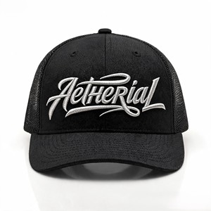 Gorras Trucker Premium OEM ODM de 6 Paneles con Bordado 3D en Relieve, Malla Negra Heather, Logotipo Personalizado, MOQ Bajo, Venta al Por Mayor - Product Image 1