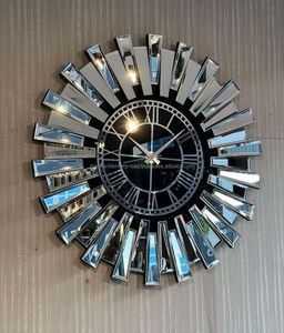 Modern Design Single Face Wall <b>Clock</b> Antique Style Mosaic Glass Hanging with High Quality Metal Needle Display - Product Image 5