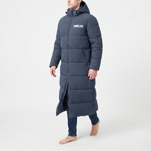 Men's Hooded Long Winter <b>Coat</b> Warm <b>Padded</b> Jacket Wind Resistant Thick Casual Outdoor Insulated Outerwear - Product Image 4