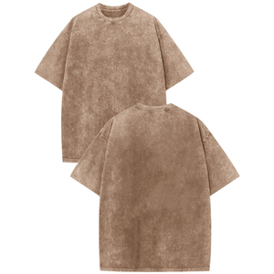 T-shirt d'été pour homme, délavé à l'acide, vente en gros, logo de marque personnalisé, 100% coton, vierge, de luxe, t-shirts homme à épaules tombantes personnalisés - Product Image 1