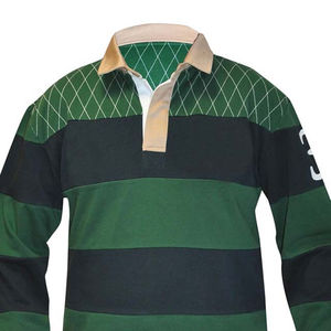 Maillots de rugby épais et lourds 100% coton, logo personnalisé, polos de rugby classiques à manches longues, qualité supérieure, vêtements d'équipe - Product Image 2