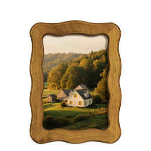 Marco de Fotos de Madera Hecho a Mano Estilo Antiguo, Decoración Rústica Vintage para el Hogar, Oficina, Mesa o Estante, Aspecto Clásico, Arte Premium - Product Image 1