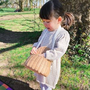 Best Selling Lunch <b>Bags</b> for <b>School</b> Kids Rattan Handmade Storage Shoulder Children <b>Toddler</b> Handbags - Product Image 3