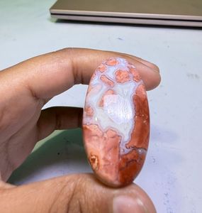 Cabochon en Agate Coton Naturel de Haute Qualité, Pierre Précieuse en Vrac pour la Fabrication de Bijoux - Product Image 2