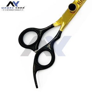 Professional Gold Black Barber <b>Scissors</b> Set Premium Hairdressing Thinning Shears Stainless Steel Sharp Right-Handed Custom Logo - Product Image 6