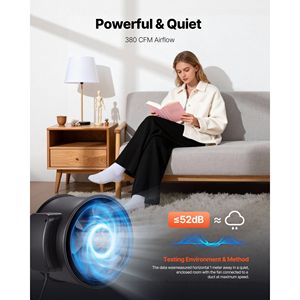 พัดลมดูดอากาศแบบอินไลน์ 6-in-1 เงียบ พร้อมมอเตอร์ AC แรงดันสูง 380 CFM สำหรับระบายอากาศและเพิ่มความเย็นในงานอุตสาหกรรม - Product Image 3