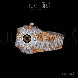 Reloj de Cuarzo con Diamantes Moissanite VVS Clásico de Exportación India para Hombre, Estilo Antiguo de Lujo para Negocios, Resistente a los Arañazos, Disponible para la Venta - Product Image 4