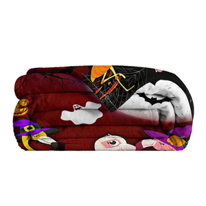 Coperta in flanella con fenicotteri dei cartoni animati per Halloween, morbida e leggera, per divano, ufficio, letto, viaggio - Design multifunzionale con paesaggi naturali - Product Image 2