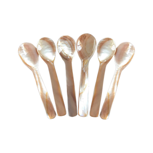 Cuillères à caviar de luxe en nacre de haute qualité, finition miroir, couleur personnalisée pour la crème glacée, le café, le service en restaurant - Product Image 1