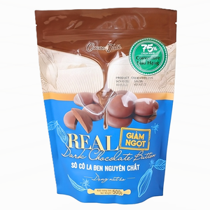 Proveedor Mayorista Global de Chocolate Negro Puro 75% Cacao en Tabletas HALAL OEM/ODM 1KG 10KG para Galletas y Bizcochos - Product Image 1