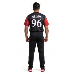 Maillot de baseball personnalisé en mesh respirant pour homme, modèle Dream 96 Tribute, anti-humidité, style streetwear hip-hop urbain - Product Image 2