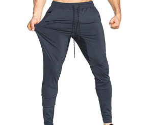 Pantalon de jogging pour homme personnalisé avec logo, en toile de qualité moyenne, avec cordon de serrage, OEM, décontracté, pour le fitness, vente en gros - Product Image 1