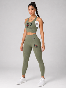 Ensemble de vêtements de sport personnalisés pour femmes, ensemble de yoga, ensemble de sport pour la salle de sport, ensembles de yoga de haute qualité et à prix bas, service OEM disponible - Product Image 4
