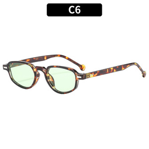 New Trendy Small-frame Metallic <b>Studs</b> Personalized Versatile Street Style Sunglasses Plain Face Simple Popular Style Stylish - Product Image 6