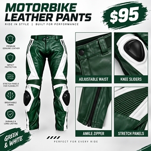 Biker Motorcycle <b>Leather</b> <b>Trousers</b> Pants Protective Moto Biker <b>Leather</b> Pants Heavy Duty Motorcycle <b>Leather</b> Pants <b>Men</b> Women - Product Image 6