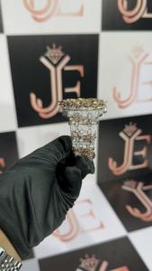 Reloj Digital de Lujo con Movimiento Ronda, Cristal y Caja de Acero, Resistente al Agua 10 Bar, con Moissanita de 50 CT y Diamantes Tallados, para Hombre y Mujer - Product Image 3