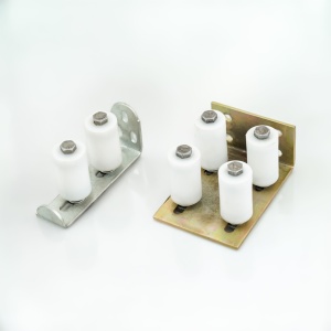 Rueda de Puerta Corredera de Acero Inoxidable y Nylon Contemporánea, Duradera, Silenciosa, de 50 mm, Pulida, Componente de Herraje para Puerta de Garaje - Product Image 1