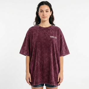 T-shirt surdimensionné personnalisé pour femme en coton et élasthanne, coupe décontractée à épaules tombantes, imprimé, OEM - Product Image 4